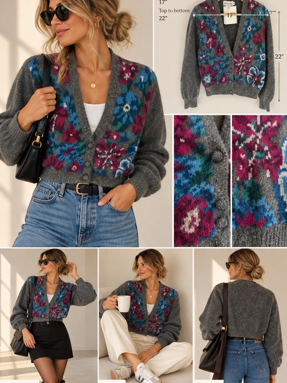 Vintage JH Collectibles NWT Wool Cardigan